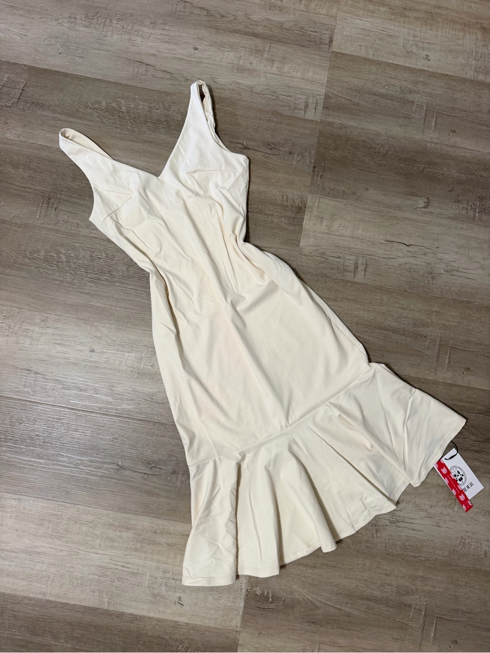 NWT CIDER Beige Midi Formfitting Dress